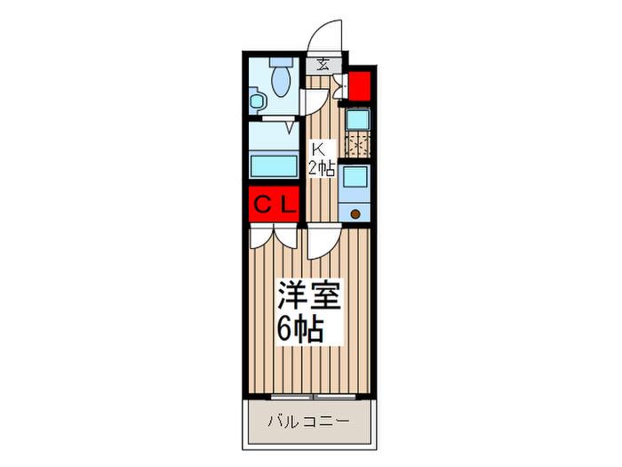 ドゥーエ川口(1K/10階)の間取り写真