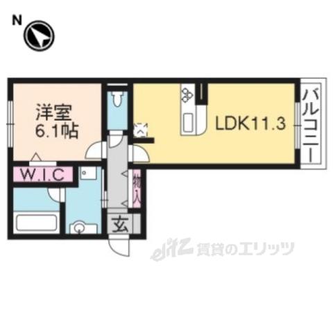 ハイドンホーフ(1LDK/1階)の間取り写真