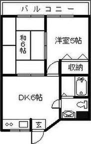 ダリヤハイツ(2DK/3階)の間取り写真