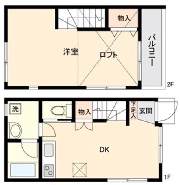 ウェルステン山王(1DK/1階)の間取り写真