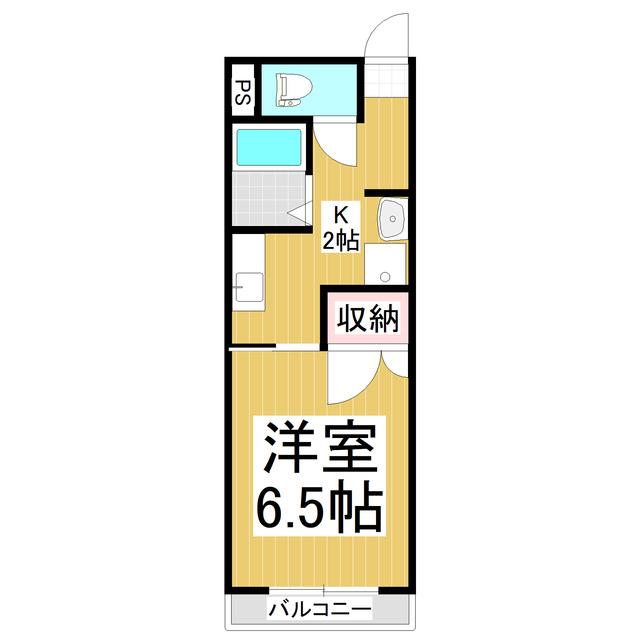 ピュア37(1K/1階)の間取り写真