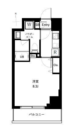 アーバンパーク綾瀬III(1K/2階)の間取り写真