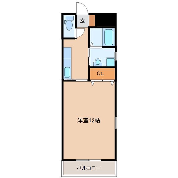 EXESS(1K/6階)の間取り写真