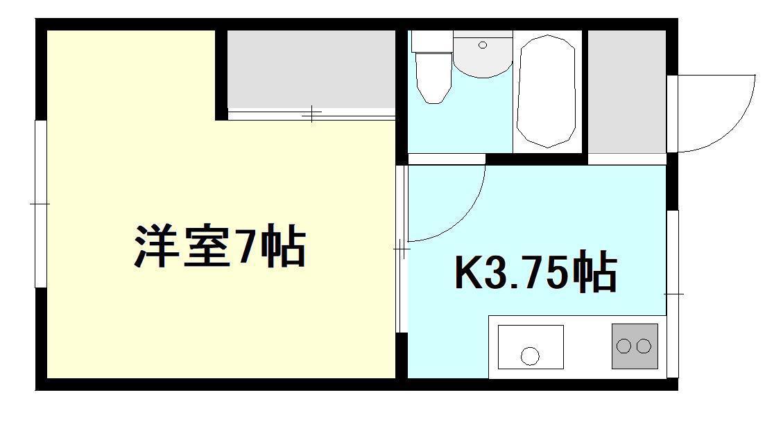 サクラハイツ(1K/2階)の間取り写真