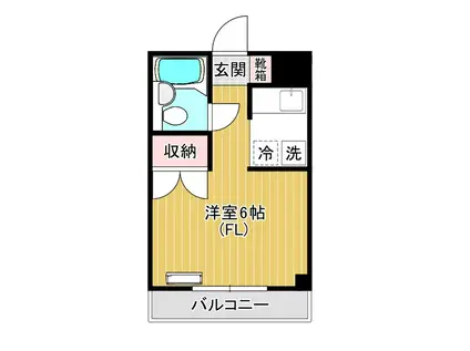 アジェンタ三京(ワンルーム/2階)の間取り写真