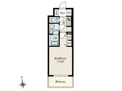 S-RESIDENCE桜本町AWESOME(1K/6階)の間取り写真