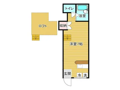 メゾンド・アミ(ワンルーム/1階)の間取り写真