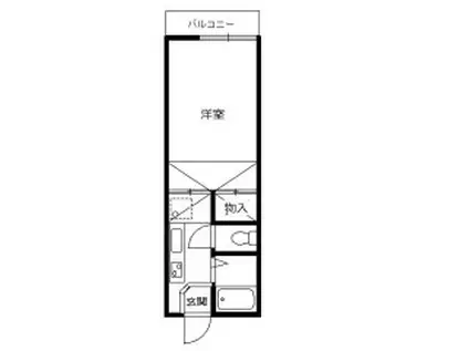 メゾンポラリス(1K/2階)の間取り写真