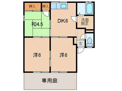 カーサグランデ(3DK/1階)の間取り写真