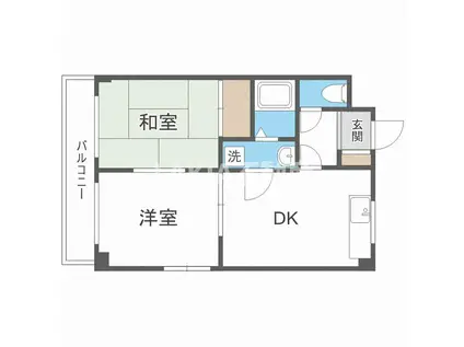 Mプラザ城東参番館(2DK/3階)の間取り写真