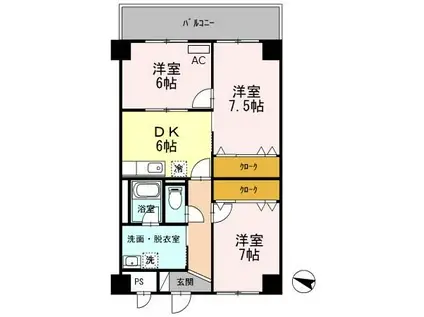 ラ・プランタン(2LDK/4階)の間取り写真