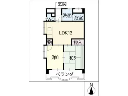 ドエルコトブキ(2LDK/1階)の間取り写真