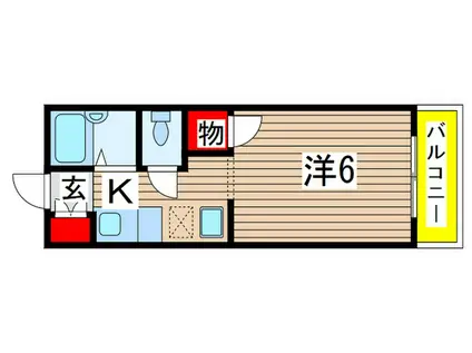 メディ・パル(1K/1階)の間取り写真