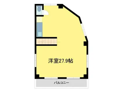 川西平野ビル(1K/3階)の間取り写真