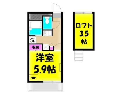 SMILE.K(1K/1階)の間取り写真