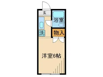 スカイハイツ土方(1K/2階)の間取り写真