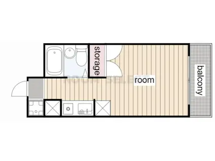 コーポヤマダ(ワンルーム/3階)の間取り写真