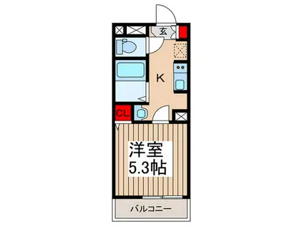 グレイシア草加瀬崎(1K/3階)の間取り写真