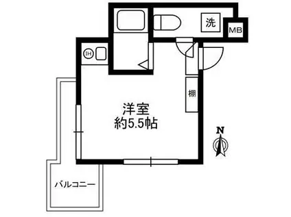 ルデンス西麻布(1K/3階)の間取り写真