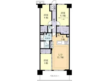 ハイムスイート新守谷209(3LDK/2階)の間取り写真
