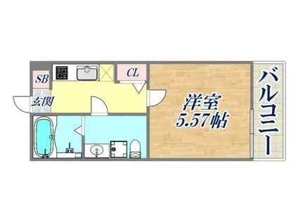 ルミナス グランデ (1K/1階)の間取り写真