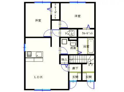 セジュールME(2LDK/1階)の間取り写真