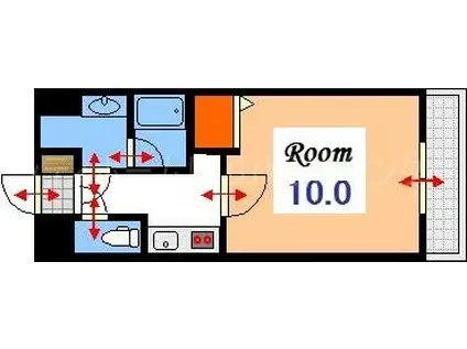 LE MARAIS(1K/1階)の間取り写真