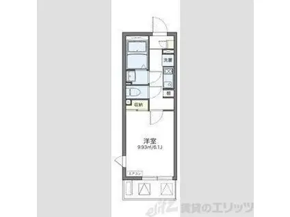 レオネクストラ メイジュ天神橋(1K/3階)の間取り写真