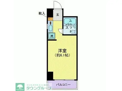 マリオン八王子II(ワンルーム/3階)の間取り写真