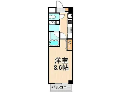 GRACELAND(1K/2階)の間取り写真