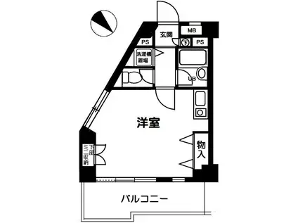 ブランシェ池袋(ワンルーム/5階)の間取り写真