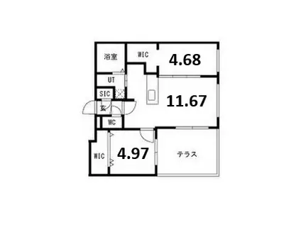 SOURIRE(2LDK/1階)の間取り写真