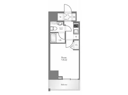 ARTESSIMO CRUCE(1K/7階)の間取り写真