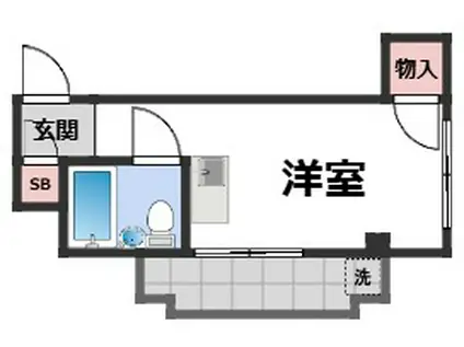 ハイツ沙羅(ワンルーム/2階)の間取り写真