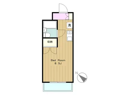 ステイエム相模原南(ワンルーム/1階)の間取り写真