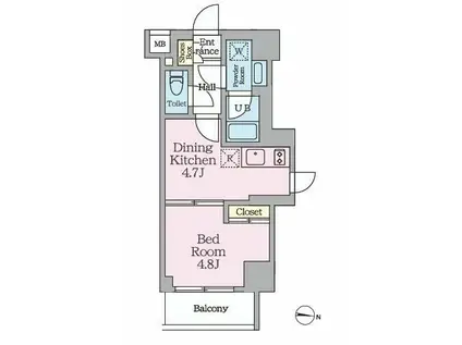 HY S MINOWA II(1DK/3階)の間取り写真