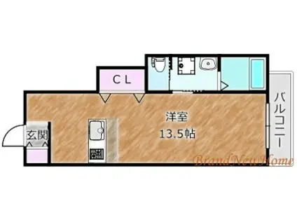 TKアンバーコート大町(ワンルーム/10階)の間取り写真