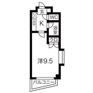 シティライフ藤ヶ丘南2号館(1K/4階)の間取り写真