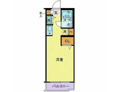 ジョイフル祐天寺(ワンルーム/1階)の間取り写真