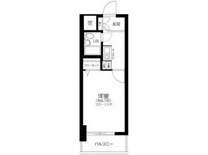 ライオンズマンション板橋区役所前第6(1K/4階)の間取り写真