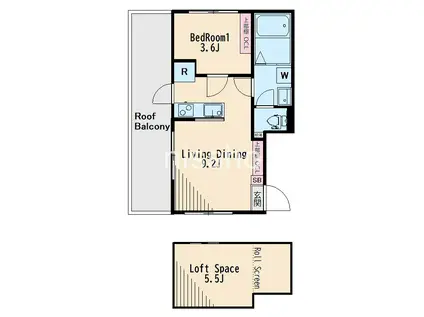 GRANDE西新宿(1LDK/5階)の間取り写真