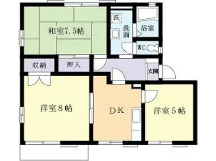 メゾンホープ(3DK/2階)の間取り写真