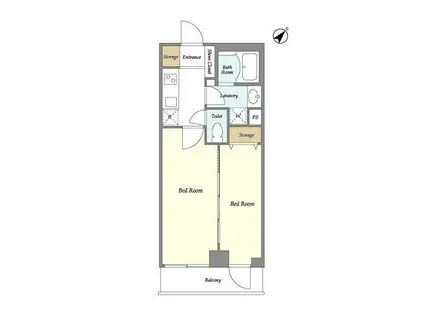 ミュプレ渋谷(1LDK/3階)の間取り写真