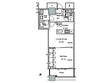 THE TOKYO TOWERS MIDTOWER(1LDK/17階)の間取り写真