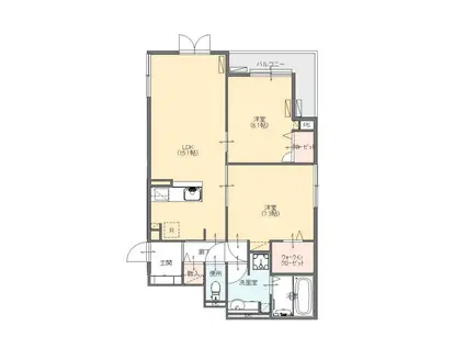 GLICINA中村本町(2LDK/3階)の間取り写真