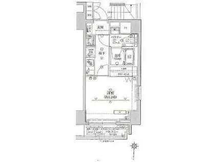 ARTESSIMO TESORO(1K/7階)の間取り写真