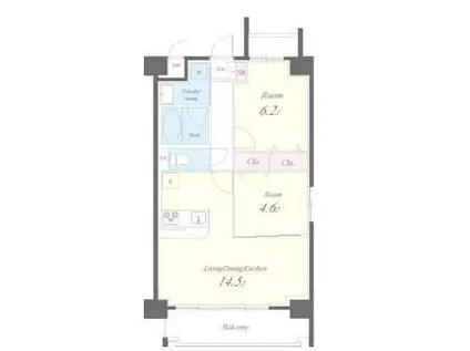 モンテジョア(2LDK/3階)の間取り写真