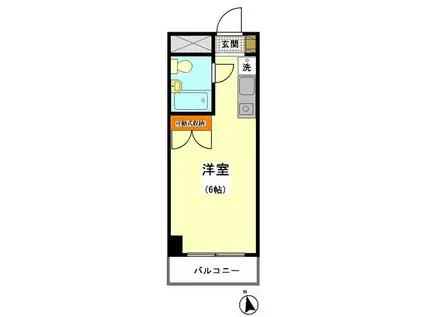 司ビルディング(ワンルーム/5階)の間取り写真