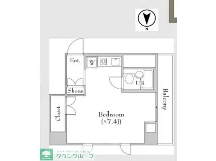 豊和ビル(ワンルーム/2階)の間取り写真