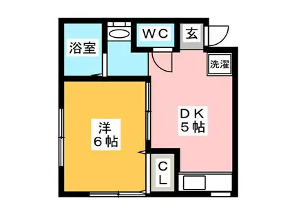 ローランドヒル(1DK/3階)の間取り写真